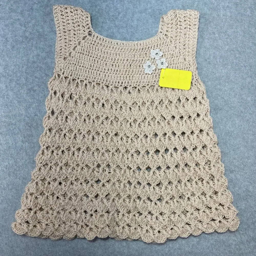 Beige Knit Dress size 6-9 months
